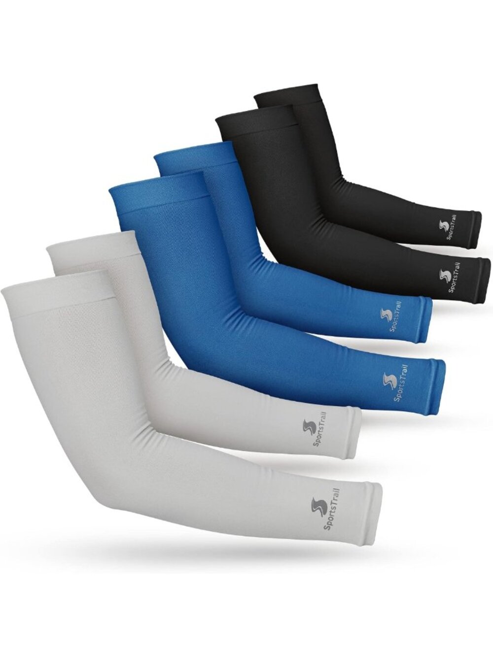 SportsTrail Cooling Arm Sleeves for Men & Women – Breathable, UV Sun Protection